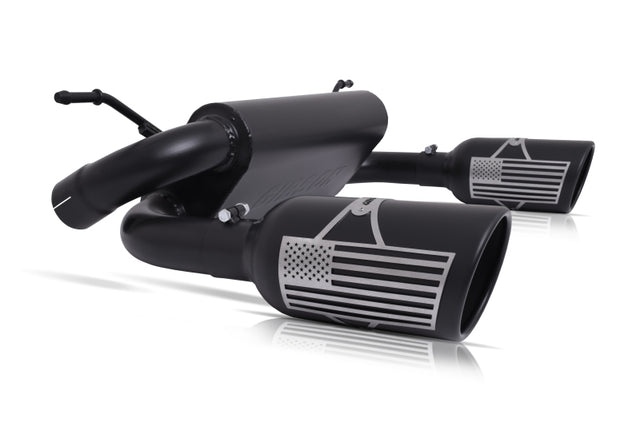 Gibson 07-10 Jeep Wrangler JK X 3.8L 2.5in Patriot Series Cat-Back Dual Split Exhaust - Blk Ceramic.