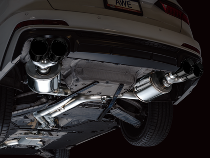 AWE Tuning Touring Catback Exhaust - Diamond Black Tips | 3015-43107