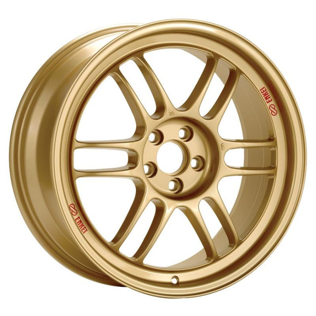 Enkei RPF1 17x9 5x114.3 35mm Offset 73mm Bore Gold Wheel.
