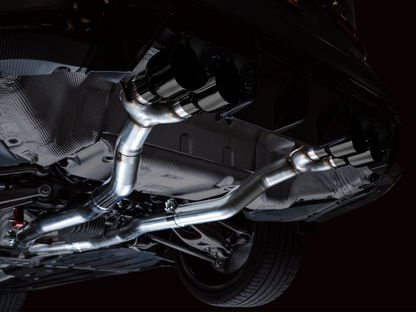 AWE Track Catback Exhaust - Diamond Black Tips | 3020-42482