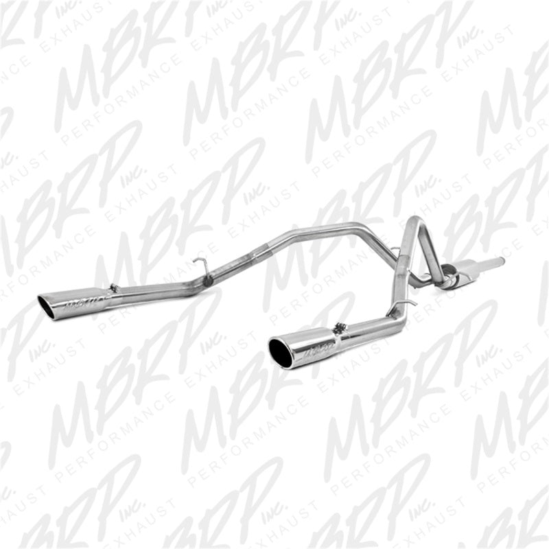 MBRP 14 Chevy/GMC 1500 Silverado/Sierra 4.3L V6/5.3L V8 Dual Split Rear T409 3in Cat Back Exhaust.