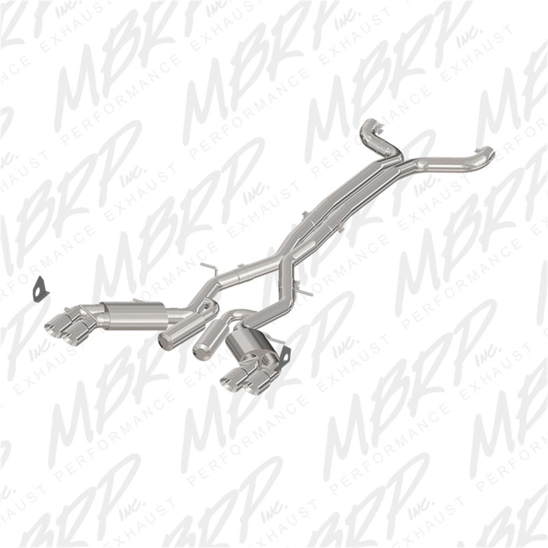 MBRP 2016+ Chevy Camaro SS 6.2L 3in Dual Cat-Back Quad Tip Exhaust Street Version w/ SS T409 Tips.