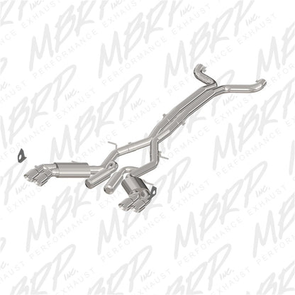 MBRP 2016+ Chevy Camaro SS 6.2L 3in Dual Cat-Back Quad Tip Exhaust Street Version w/ SS T409 Tips.