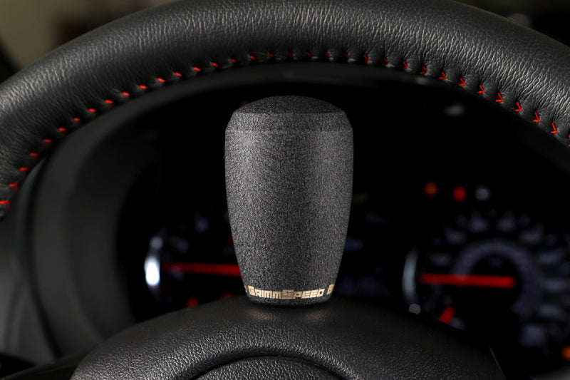 GrimmSpeed Shift Knob Stainless Steel - Subaru 5 Speed and 6 Speed Manual Transmission - Black.