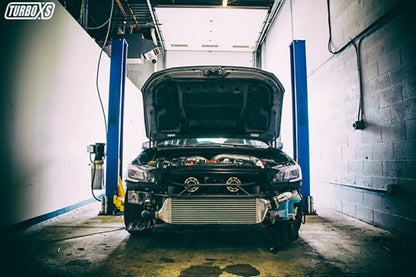 Turbo XS FMIC 2015-2017 Subaru STi - Wrinkle Red Pipes.