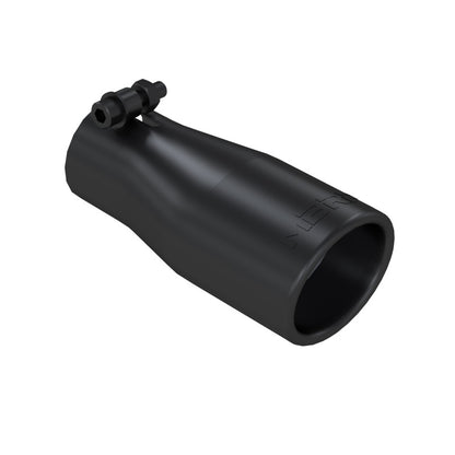 MBRP Universal Tip 2.5 O.D. Oval End 3.75 Inlet 10in length - Black Finish.