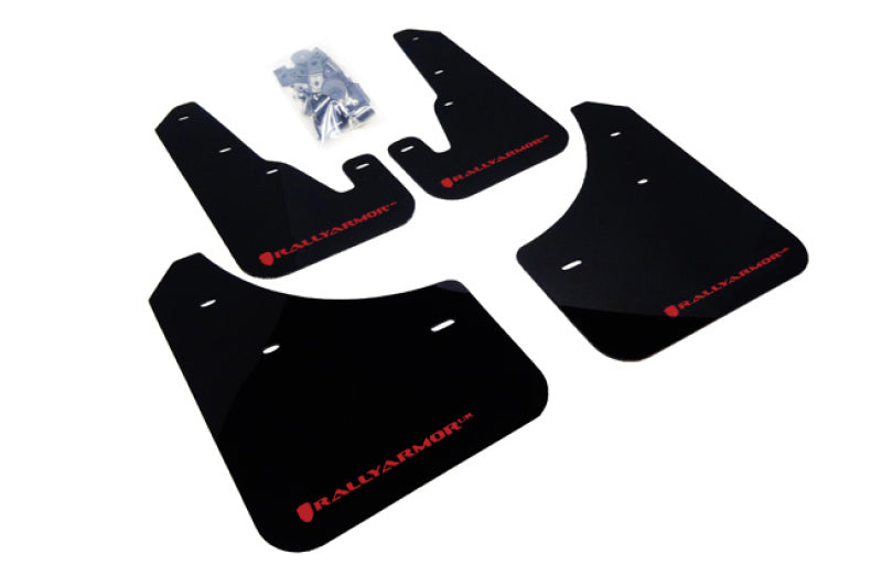 Rally Armor 2004-2009 Mazda3/Speed 3 UR Black Mud Flap w/ Red Logo.