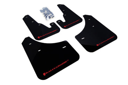 Rally Armor 2004-2009 Mazda3/Speed 3 UR Black Mud Flap w/ Red Logo.