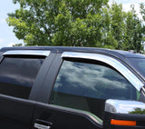 AVS 04-12 Chevy Colorado Crew Cab Ventvisor Front & Rear Window Deflectors 4pc - Chrome.