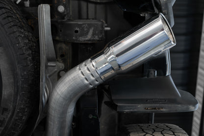 MBRP 2020+ GMC/Chevy 2500/3500 6.6L Duramax 4in Mand Bent Tubing Pro-Ser Cat Back Single Side - 304.