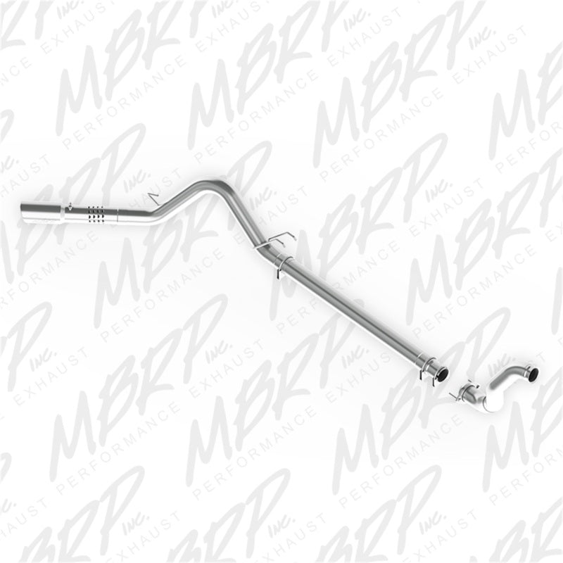 MBRP 08-10 Ford 6.4L F250/350/450 4 inch Filter Back Single Side Exit Aluminum and Down Pipe.