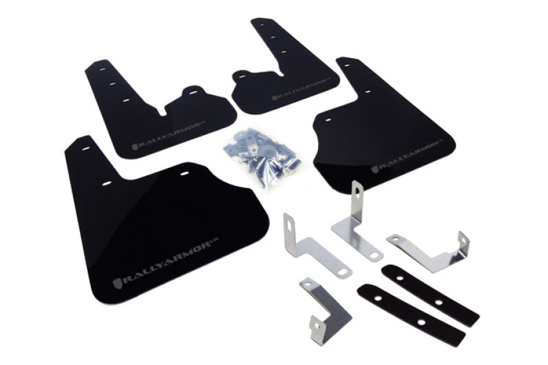 Rally Armor 12+ Subaru Impreza 5dr Hatch/4dr Sedan UR Black Mud Flap w/ Grey Logo.