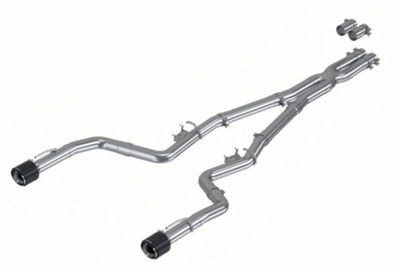 MBRP 17-21 Charger 5.7L/6.2L/6.4L 3in Race Profile Cat-Back w/Dual Carbon Fiber Tips T304 SS Exhaust.
