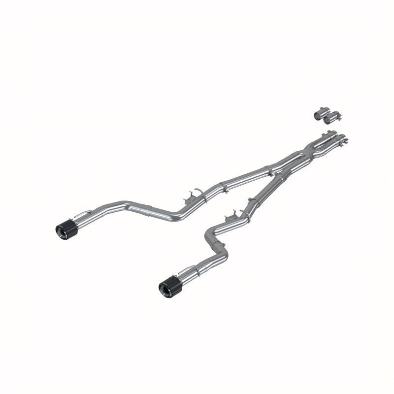 MBRP 17-21 Charger 5.7L/6.2L/6.4L 3in Race Profile Cat-Back w/Dual Carbon Fiber Tips T304 SS Exhaust.