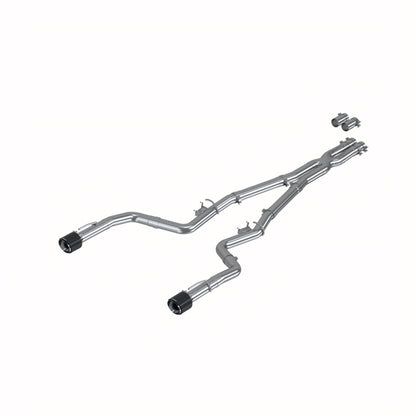 MBRP 17-21 Charger 5.7L/6.2L/6.4L 3in Race Profile Cat-Back w/Dual Carbon Fiber Tips T304 SS Exhaust.