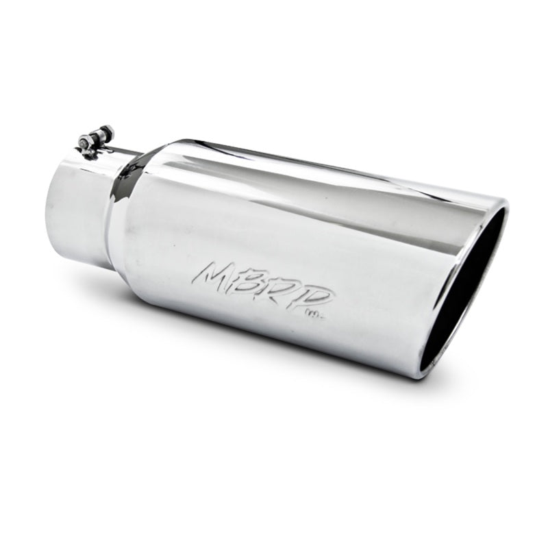 MBRP Universal Tip 7in O.D. Rolled End 5in inlet 18in length - T304 (SINGLE TIP).