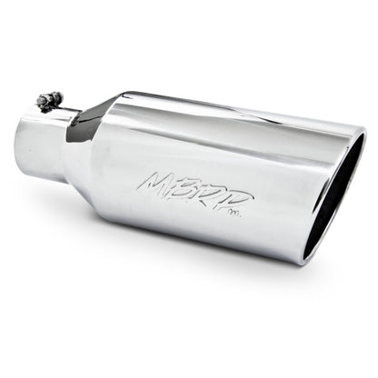 MBRP Universal Tip 7inch O.D. Rolled End 4inch inlet 18inch length - T304 (SINGLE TIP).