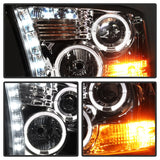 Spyder Dodge Ram 1500 09-14 10-14 Projector Headlights Halogen- LED Halo LED - Chrm PRO-YD-DR09-HL-C.