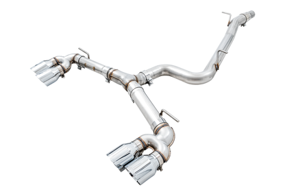 AWE Tuning Track Catback Exhaust - Chrome 102MM Tips | 3015-42140