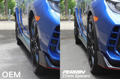 Perrin 17-18 Honda Civic Type R 64.1mm Hub 5x120 27mm Wheel Spacers (One Pair).