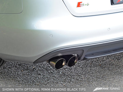 AWE Tuning Touring Catback Exhaust - Diamond Black 102MM Tips | 3010-43012