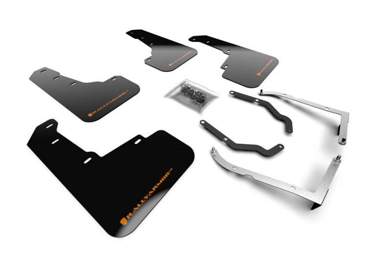 Rally Armor 18-19 Subaru XV Crosstrek Lift/AT UR Black Mud Flap w/ Orange Logo.