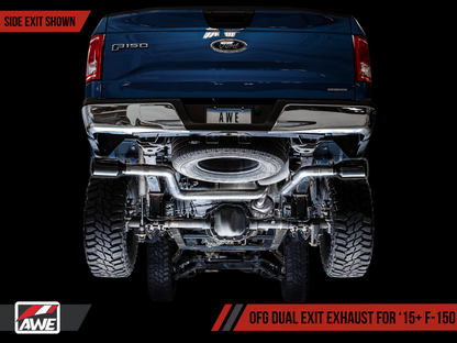AWE Tuning Dual Exit Performance Exhaust - Diamond Black Tips | 3015-33120