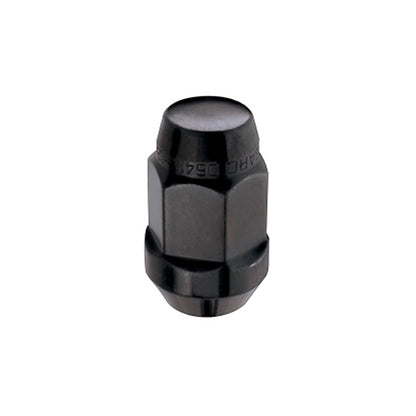 McGard Hex Lug Nut (Cone Seat Bulge Style) M12X1.5 / 3/4 Hex / 1.45in. Length (4-Pack) - Black.