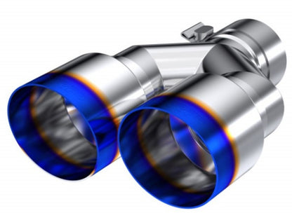 MBRP Universal T304 SS Dual Burnt End Tip 3.5in OD/2.5in Inlet.