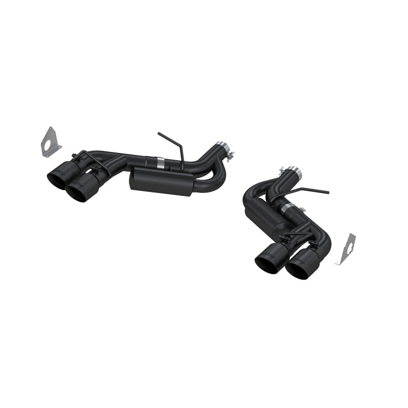 MBRP 16-19 Chevy Camaro V8 6.2L 6spd 3in Black Race Dual Axle Back w/ 4.5in Quad Dual Wall Tips.