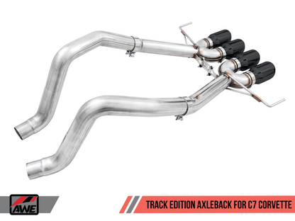 AWE Tuning 14-19 Chevy Corvette C7 Z06/ZR1 (w/o AFM) Track Edition Axle-Back Exhaust w/Black Tips.