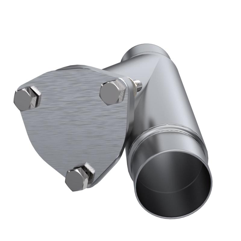 QTP 2.25in Weld-On QTEC Exhaust Cutout Y-Pipe.