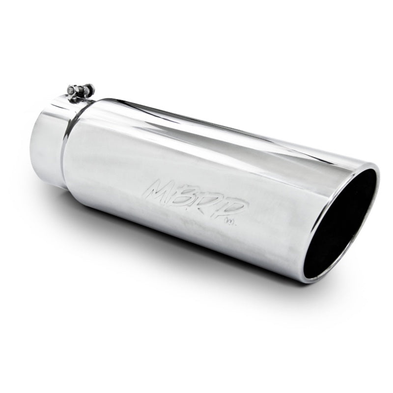 MBRP Universal Tip 6in OD Angled Rolled End 5in Inlet 18in Lgth T304 Exhaust.