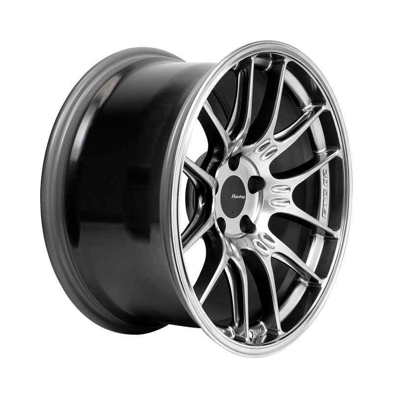 Enkei GTC02 18x9.5 5x114.3 15mm Offset 75mm Bore Hyper Silver Wheel.