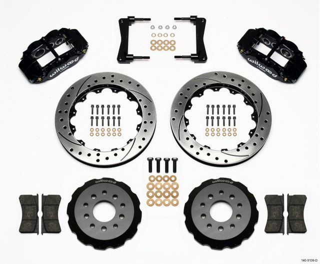 Wilwood Narrow Superlite 6R Front Hat Kit 13.06in Drilled 2005-2014 Mustang.