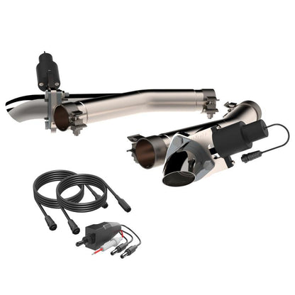 QTP 11-18 Dodge Durango 5.7L 2.5in 304SS Aggressor Cutout Dual Mid Pipes.