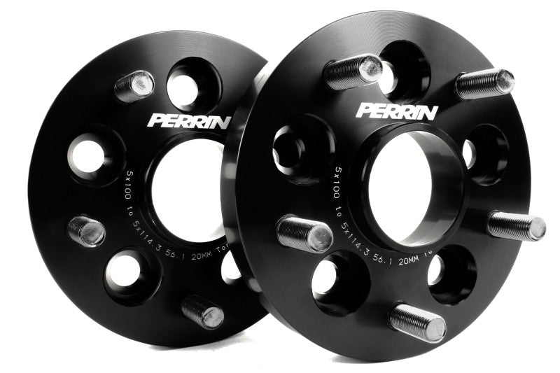 Perrin Wheel Adapter 20mm Bolt-On Type 5x100 to 5x114.3 w/ 56mm Hub (Set of 2).