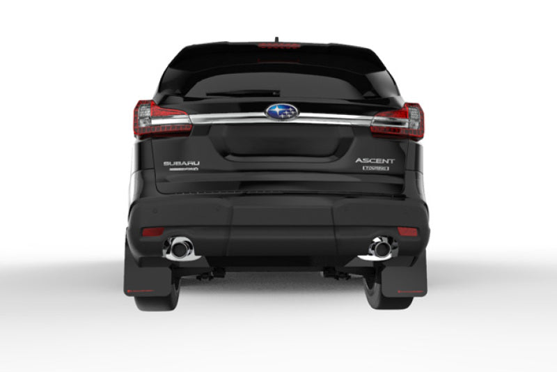 Rally Armor 18-19 Subaru Ascent UR Black Mud Flap w/ Grey Logo.