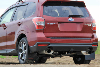 Rally Armor 14+ Subaru Forester Black Mud Flap w/ Grey Logo.