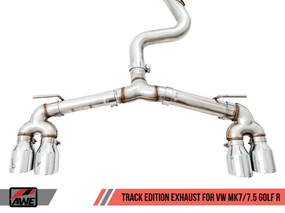 AWE Tuning Track Catback Exhaust - Chrome 102MM Tips | 3015-42140