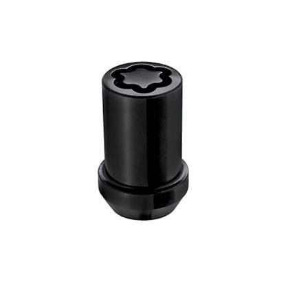 McGard Wheel Lock Nut Set - 4pk. (Tuner / Cone Seat) M12X1.5 / 13/16 Hex / 1.24in. Length - Black.