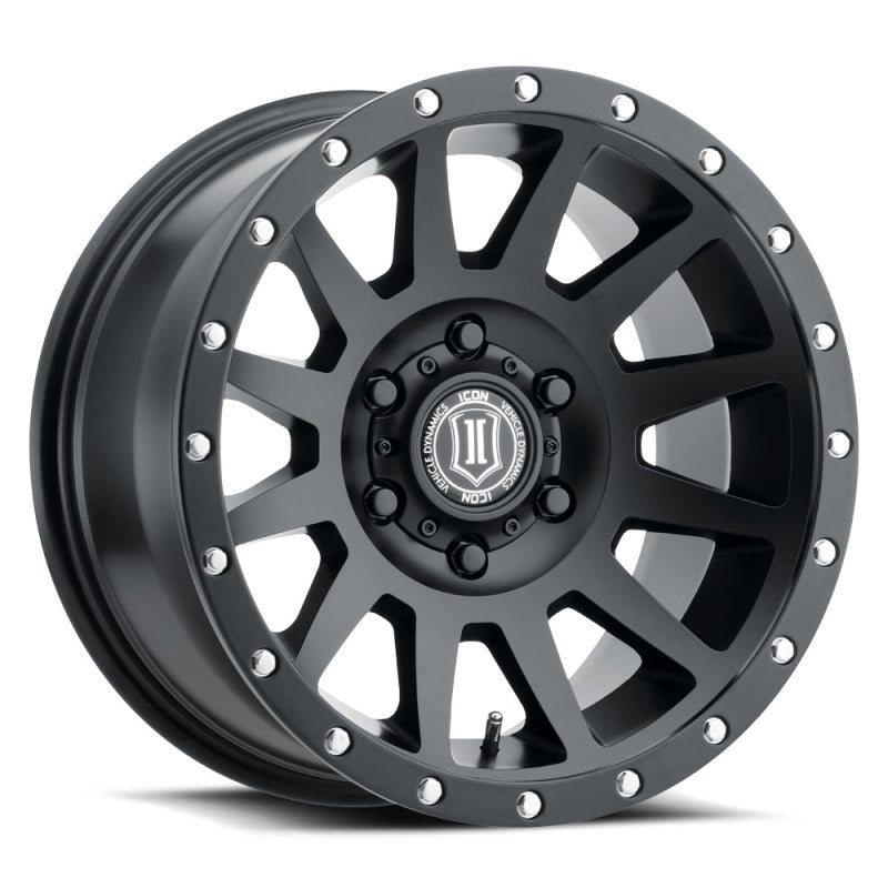 ICON Compression 17x8.5 6x135 6mm Offset 5in BS 87.1mm Bore Satin Black Wheel.