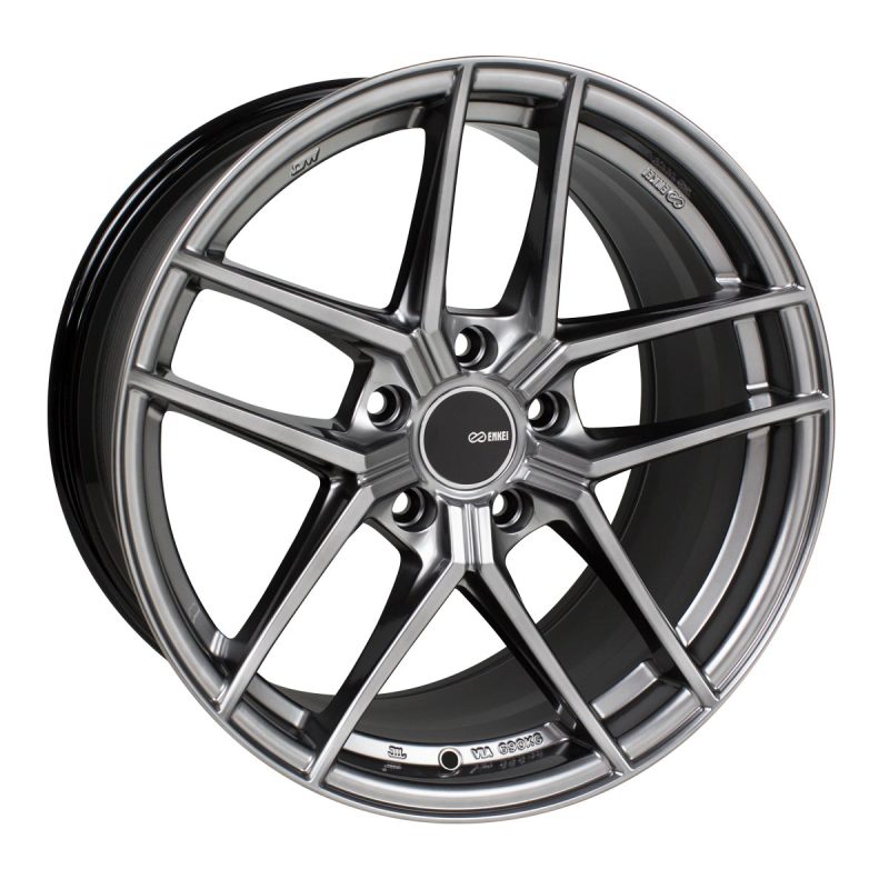 Enkei TY5 19x9.5 5x114.3 35mm Offset 72.6mm Bore Hyper Silver Wheel.