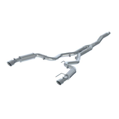 MBRP 15-18 Ford Mustang EcoBoost 2.3L T409 3in Cat Back Dual Split Rear Exit (Street Version).