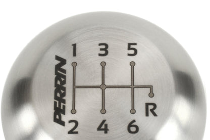 Perrin 17-18 Honda Civic Brushed Stainless Steel Large Shift Knob - 6 Speed.