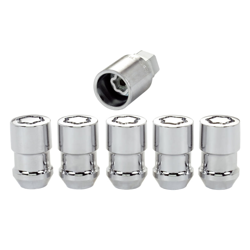 McGard Wheel Lock Nut Set - 5pk. (Cone Seat) 1/2-20 / 3/4 &13/16 Dual Hex / 1.46in. Length - Chrome.