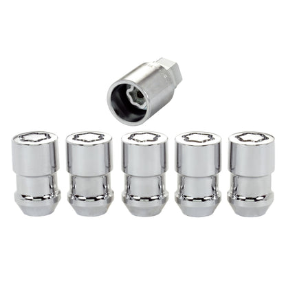 McGard Wheel Lock Nut Set - 5pk. (Cone Seat) 1/2-20 / 3/4 &13/16 Dual Hex / 1.46in. Length - Chrome.