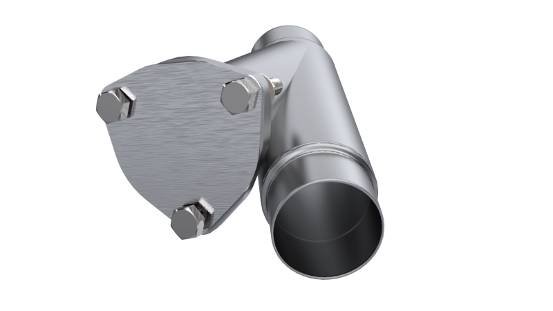 QTP 2.25in Weld-On QTEC Exhaust Cutout Y-Pipe.