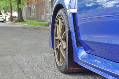 Rally Armor 15+ Subaru WRX & STi Sedan Only UR Black Mud Flap w/ Silver Logo.