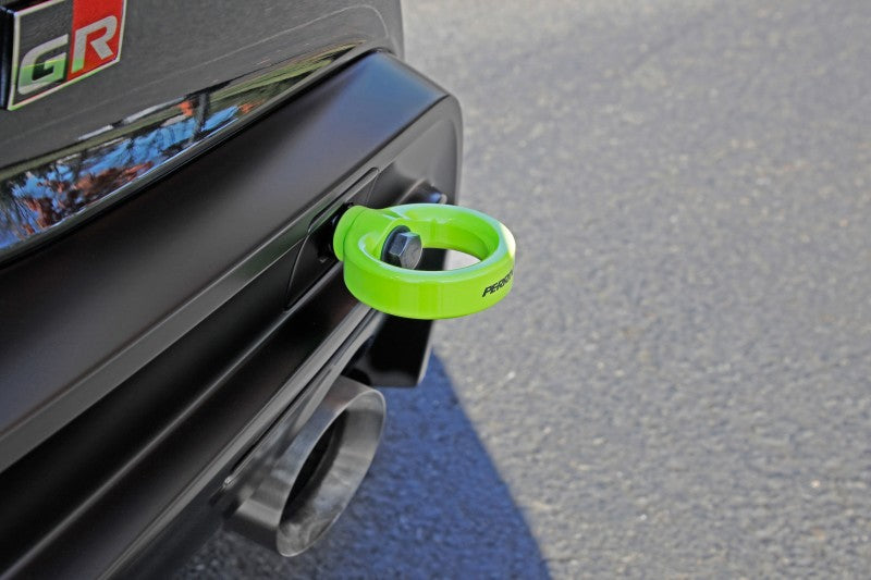 Perrin 2020 Toyota Supra Tow Hook Kit (Rear) - Neon Yellow.